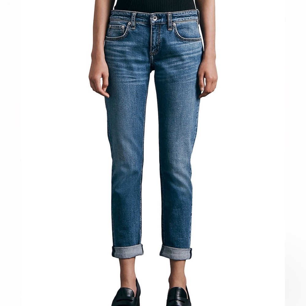 Rag and Bone The Dre boyfriend slim low rise ankle jeans sz 27
